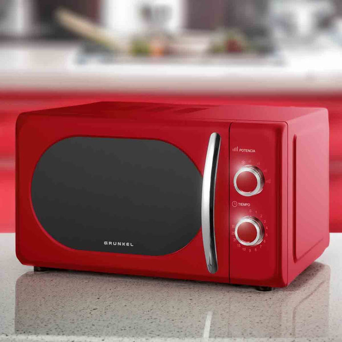 EAN 8426156016825 - Grunkel MW-20ROJO microondas Rojo Solo microondas Encimera 20 L 700 W imagen 3