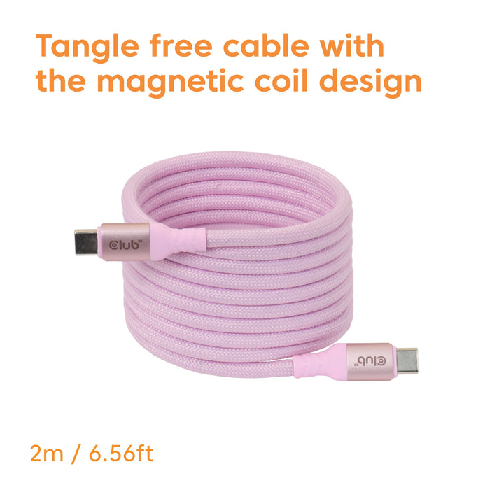 EAN 8719214473600 - CLUB3D CAC-3031 cable USB USB 2.0 2 m USB C Rosa imagen 3