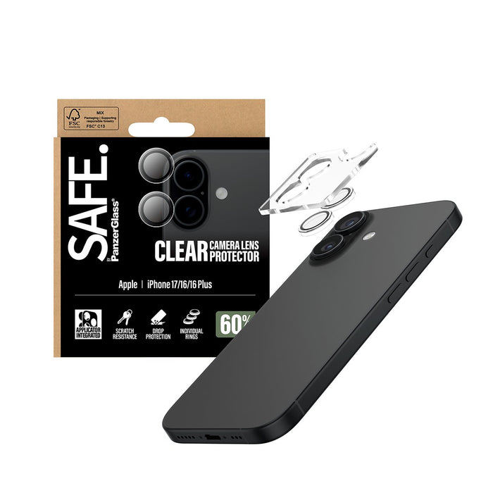 EAN 5715685025839 - PanzerGlass SAFE. by ® Camera Lens Protector Transparent iPhone 17 | iPhone 16 | 16 Plus Protector de pan imagen 5