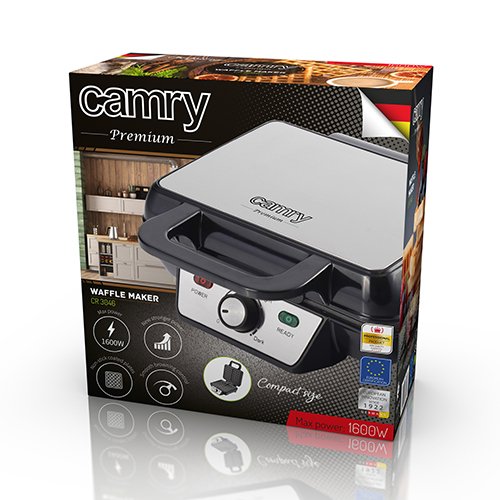 EAN 5902934835602 - Camry Premium CR 3046 gofrera 2 barquillo(s) 1000 W Negro imagen 6
