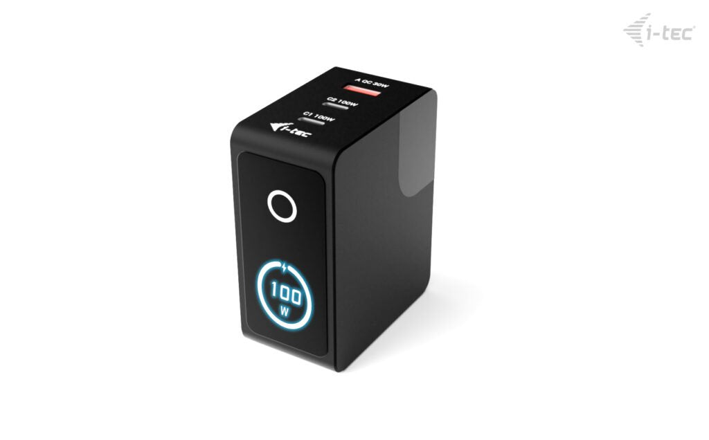 EAN 8595611707995 - i-tec CHARGER-INTG100W cargador de dispositivo móvil Universal Negro Corriente alterna Carga rápida Inter imagen 2
