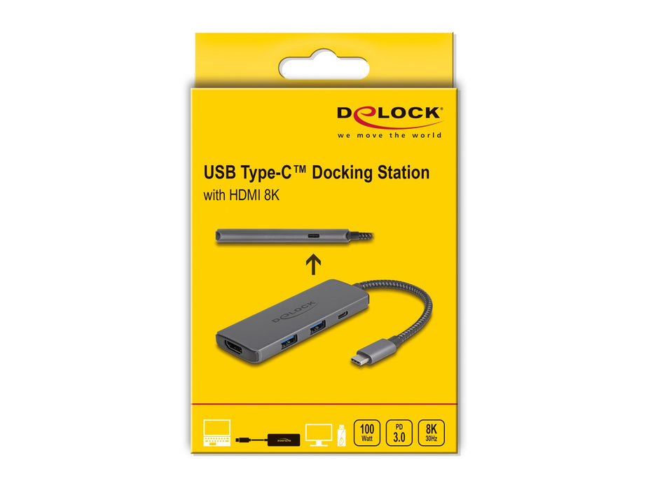 EAN 4043619878048 - DeLOCK 87804 base para portátil y replicador de puertos Alámbrico USB 3.2 Gen 1 (3.1 Gen 1) Type-C Gris imagen 4