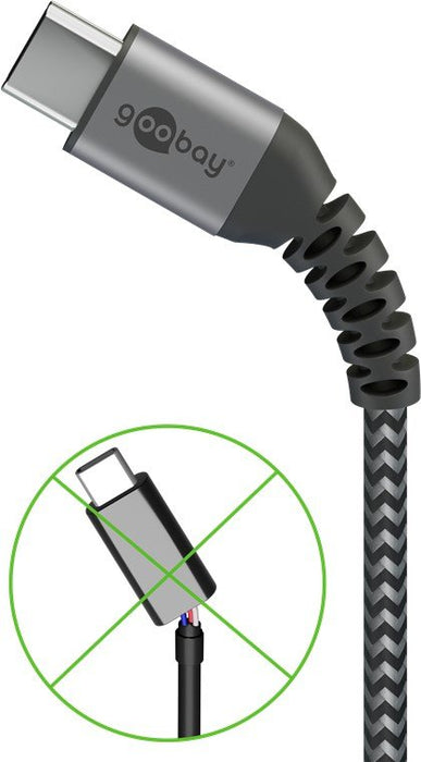 EAN 4040849492952 - Goobay 49295 cable USB USB 2.0 0,5 m USB C USB A Negro, Gris imagen 2