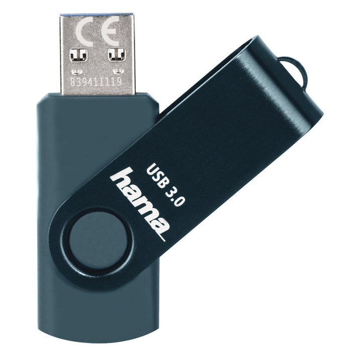 EAN 4047443453396 - Hama Rotate unidad flash USB 128 GB USB tipo A 3.2 Gen 1 (3.1 Gen 1) Azul imagen 3