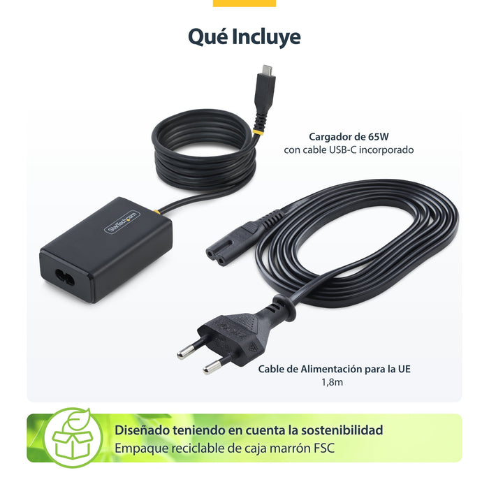 EAN 0065030921992 - StarTech.com 165LE-USB-C-CHARGER adaptador e inversor de corriente Interior Negro imagen 11