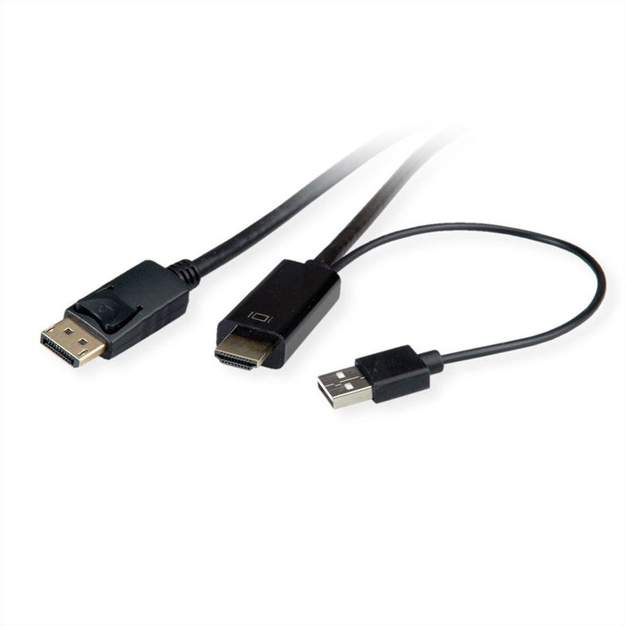EAN 7630049619500 - ROLINE 11045993 3 m HDMI + USB Type-A DisplayPort Negro imagen 4
