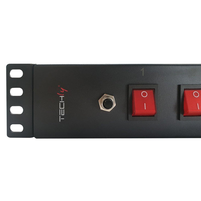 EAN 8059018367829 - Techly I-CASE STRIP-815I unidad de distribución de energía (PDU) 8 salidas AC 1.5U Negro imagen 6