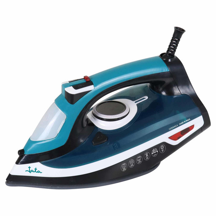 EAN 8421078038337 - JATA JEPL1221 plancha Plancha a vapor Suela de cerámica 2400 W Negro, Azul, Gris, Blanco imagen 1