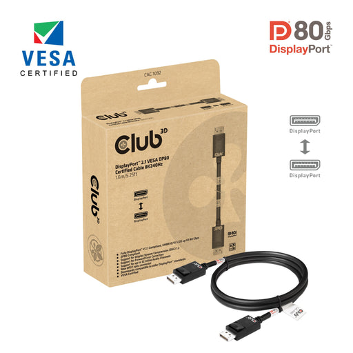 EAN 8719214473204 - CLUB3D CAC-1092 cable DisplayPort 1,6 m Negro imagen 1