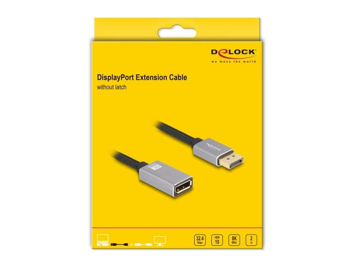 EAN 4043619810802 - DeLOCK 81080 cable DisplayPort 2 m Gris, Negro imagen 3