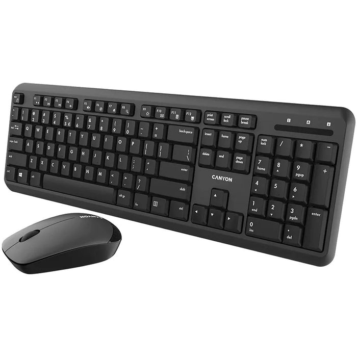 EAN 5291485007331 - Canyon SET-W20 teclado Ratón incluido Hogar / Oficina RF inalámbrico QWERTY Ruso Negro imagen 1