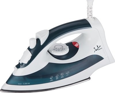 EAN 8421078033486 - JATA PL120 plancha Plancha a vapor Suela de acero inoxidable 2200 W Azul, Blanco imagen 1