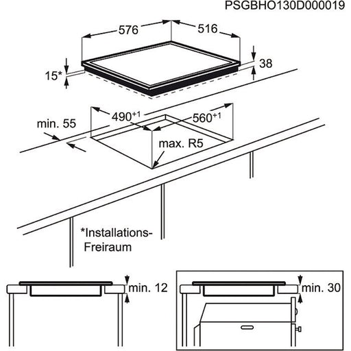 EAN 7332543486533 - Electrolux EHF6342XOK hobs Negro Integrado Cerámico 4 zona(s) imagen 2
