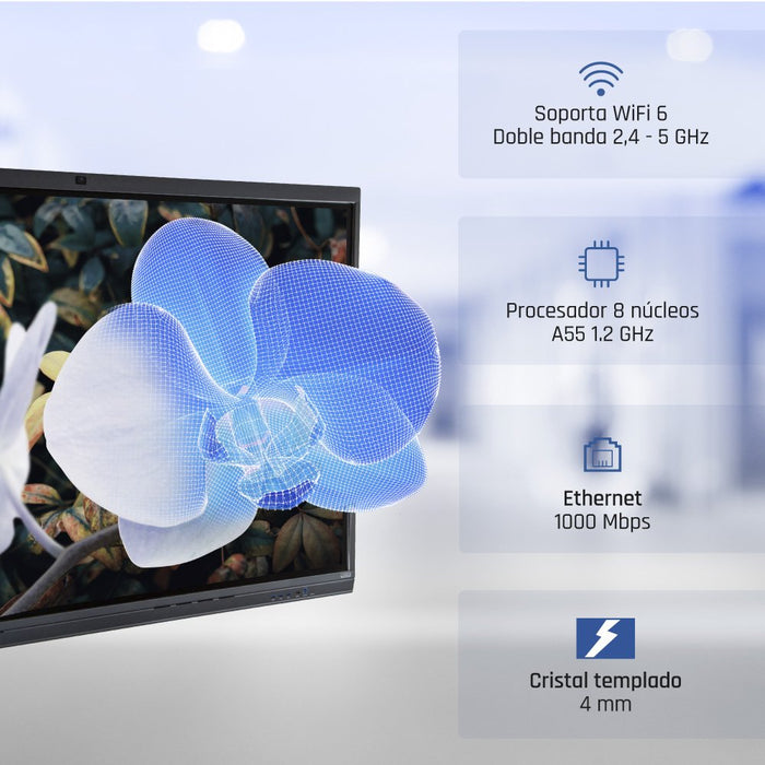 EAN 8435364318829 - iggual Orchid 86" Webcam Panel plano interactivo 2,18 m (86") LED Wifi 400 cd / m² 4K Ultra HD Negro Pant imagen 7