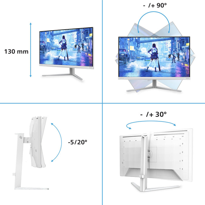 EAN 8721038007725 - Philips Evnia 5000 27M2N5201P/00 pantalla para PC 68,6 cm (27") 1920 x 1080 Pixeles Full HD LCD Blanco imagen 3