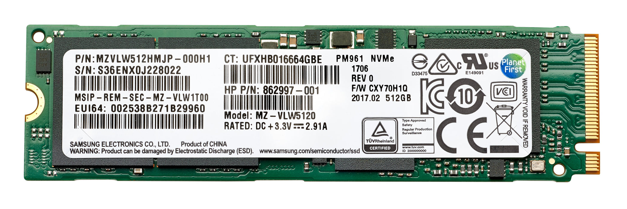 EAN 0195908687382 - HP 1TB PCIe 4x4 NVMe TLC SSD M.2 PCI Express 4.0 imagen 1