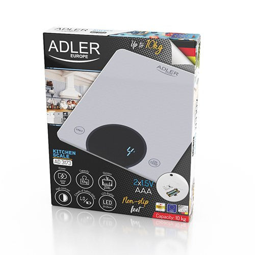 EAN 5903887804738 - Adler AD 3173S báscula de cocina Gris Integrado Rectángulo Báscula electrónica de cocina imagen 6