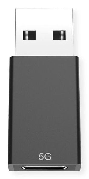 EAN 7630049635579 - ROLINE 12.03.2998 cambiador de género para cable USB-A USB-C Negro, Acero inoxidable imagen 1