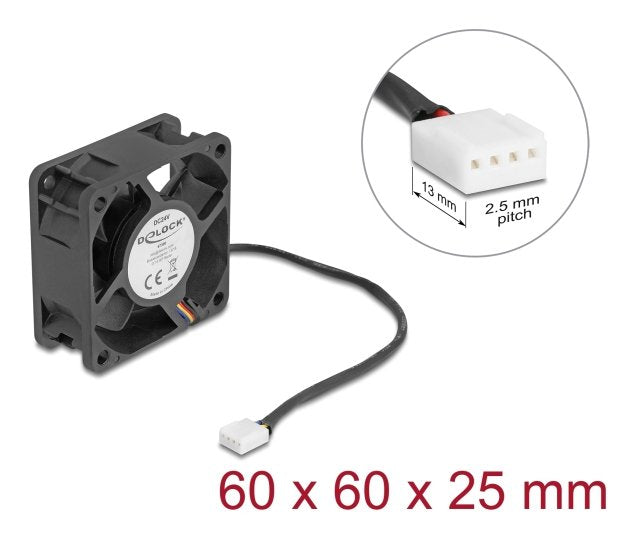 EAN 4043619673001 - DeLOCK 67300 sistema de refrigeración para ordenador Carcasa del ordenador Ventilador 6 cm Negro 1 pieza( imagen 3