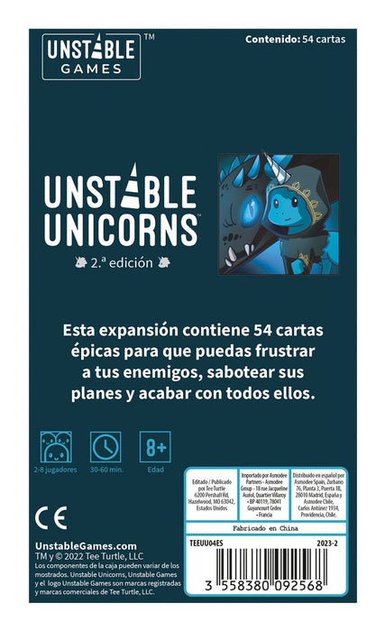 EAN 3558380092568 - Asmodee TEEUU04ES juego de tablero Unstable Unicorns Dragones Expansión de juego de cartas imagen 3