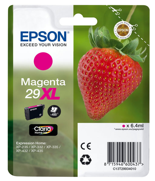 EAN 8715946600437 - Epson Strawberry 29XL M cartucho de tinta 1 pieza(s) Original Alto rendimiento (XL) imagen 1