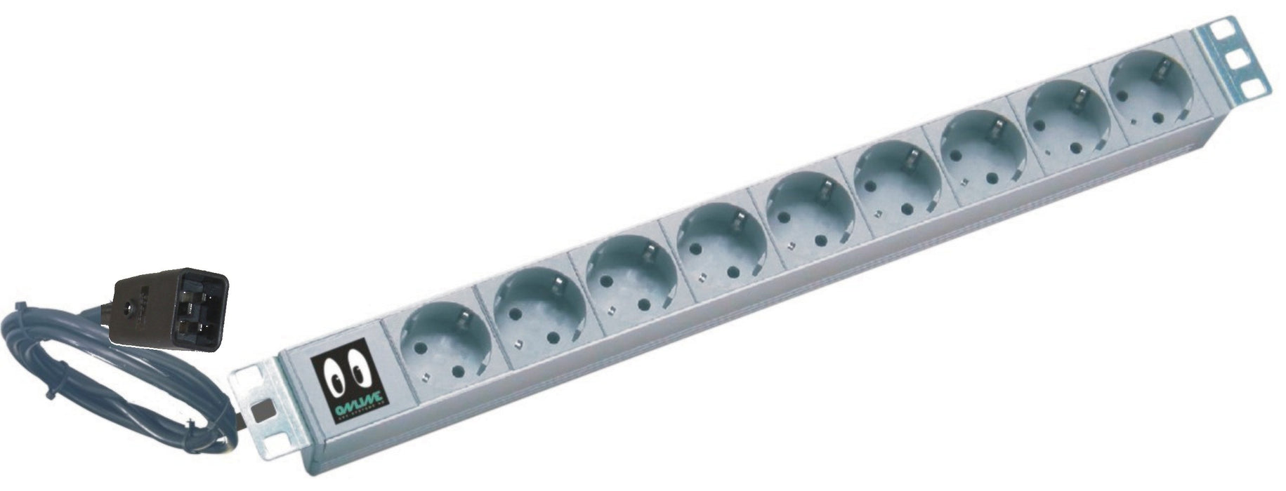 EAN 4026908001914 - ONLINE USV-Systeme KG16A9SCH-RACK limitador de tensión Gris 9 salidas AC 2 m imagen 1