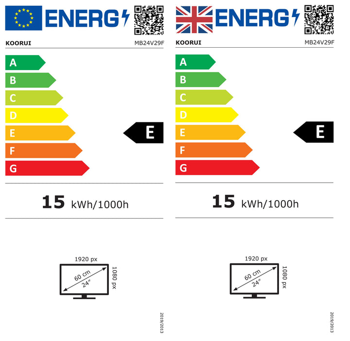 EAN 6940017321146 - Koorui E2411H pantalla para PC 60,5 cm (23.8") 1920 x 1080 Pixeles Full HD Negro imagen 9
