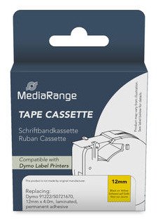 EAN 4260459619079 - MediaRange MRDY91222 cinta para impresora de etiquetas Negro sobre amarillo imagen 2