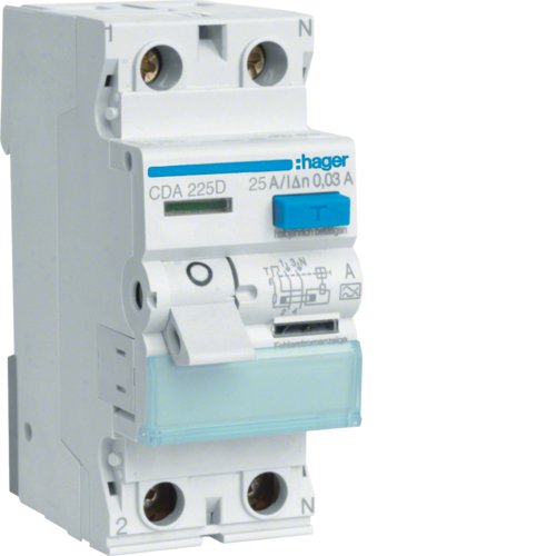 EAN 3250611610038 - Hager CDA225D corta circuito Interruptor diferencial 2 2 módulo(s) imagen 1