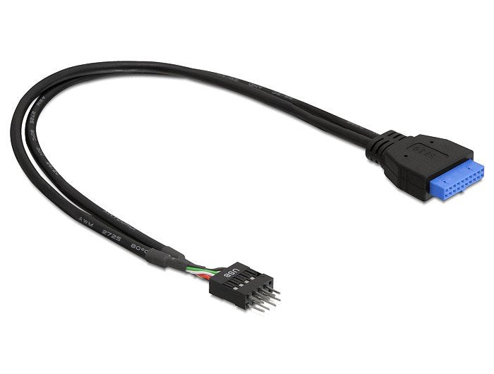 EAN 4043619837922 - DeLOCK USB 3.0 19 pin - USB 2.0 8 pin 60cm Negro imagen 1