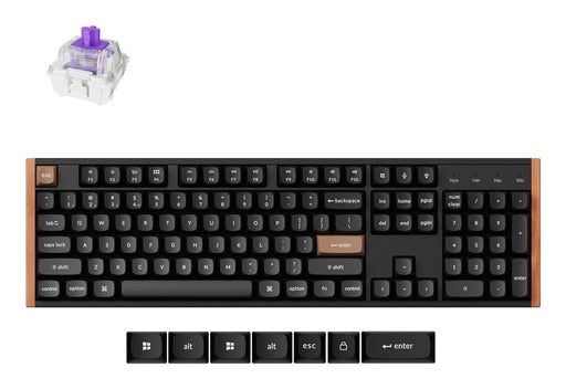 EAN 4894979016812 - Keychron K10 HE teclado Juego USB + RF Wireless + Bluetooth QWERTY Inglés Negro, Madera imagen 1