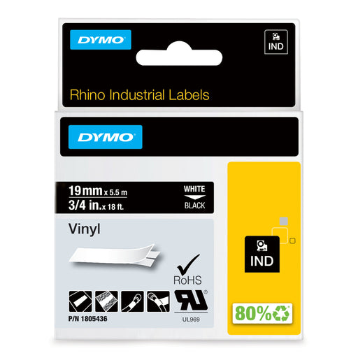 EAN 0071701059925 - DYMO 1805436 cinta para impresora de etiquetas Blanco sobre negro imagen 1