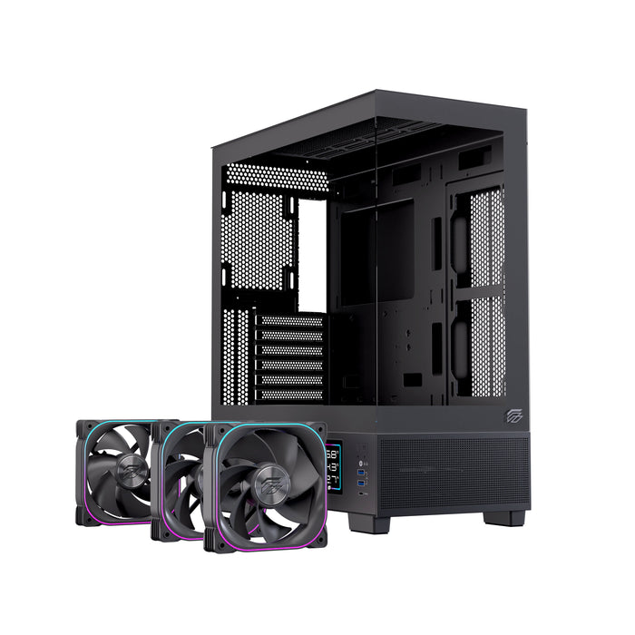 EAN 6977277360066 - Einarex EXCS-PR-51DR-B carcasa de ordenador Midi Tower Negro imagen 3