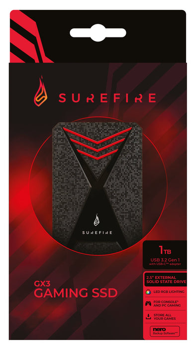EAN 23942536840 - SureFire Gaming 1 TB Micro-USB B 3.2 Gen 1 (3.1 Gen 1) Negro, Gris imagen 4