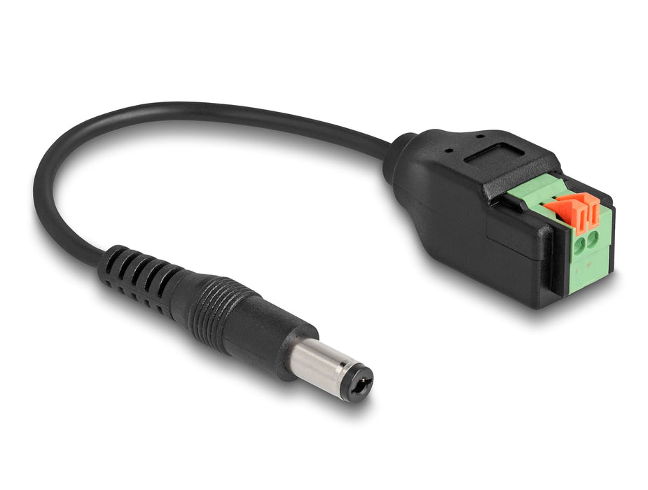 EAN 4043619662531 - DeLOCK 66253 cable de transmisión Negro, Verde 0,15 m 5.5 x 2.1 mm Regleta de bornes de 2 pines imagen 2