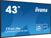 EAN 4948570123520 - iiyama LH4341UHS-B2 pantalla de señalización 108 cm (42.5") LCD 500 cd / m² 4K Ultra HD Procesador incorp imagen 4