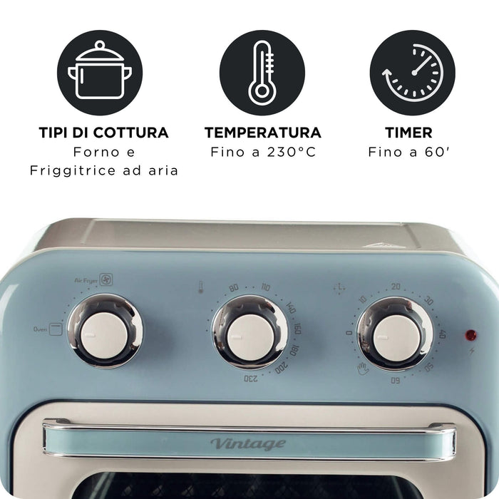 EAN 8003705122451 - Ariete 4632/05 Sencillo 16 L Independiente 1400 W Freidora de aire caliente Azul claro imagen 6