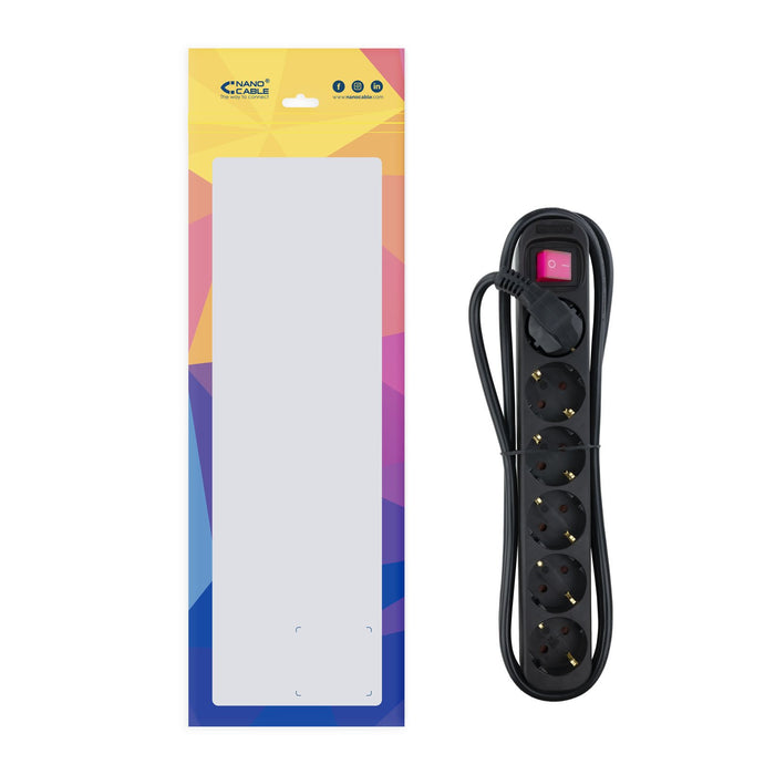 EAN 8433281010192 - Nanocable 10.37.0006-BK base múltiple 1,4 m 6 salidas AC Interior Negro imagen 4
