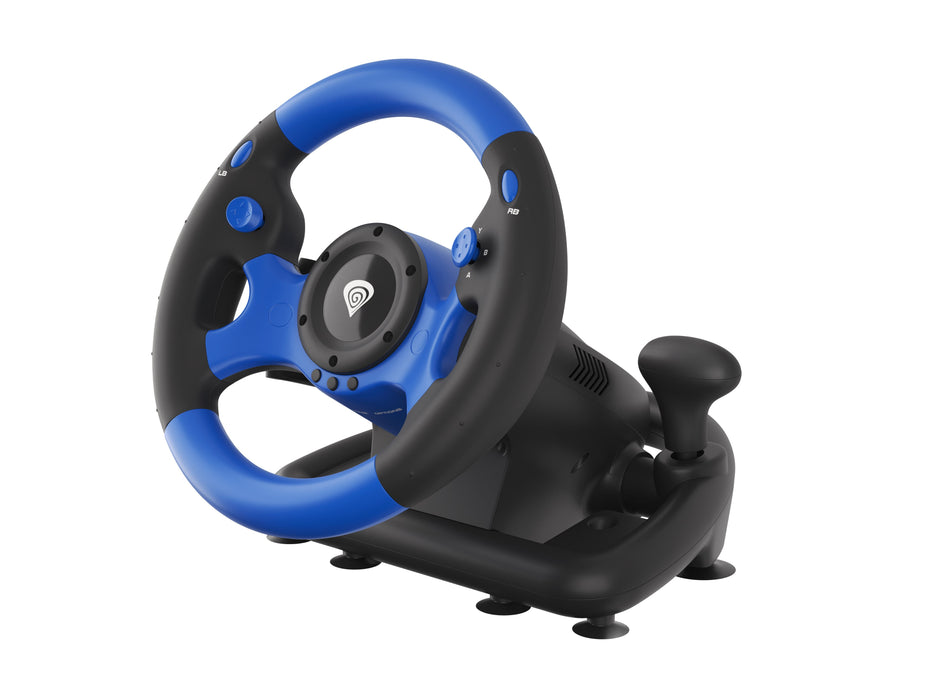 EAN 5901969425376 - GENESIS Seaborg 350 Negro, Azul USB Volante + Pedales Nintendo Switch, PC, PlayStation 4, Playstation 3,  imagen 4