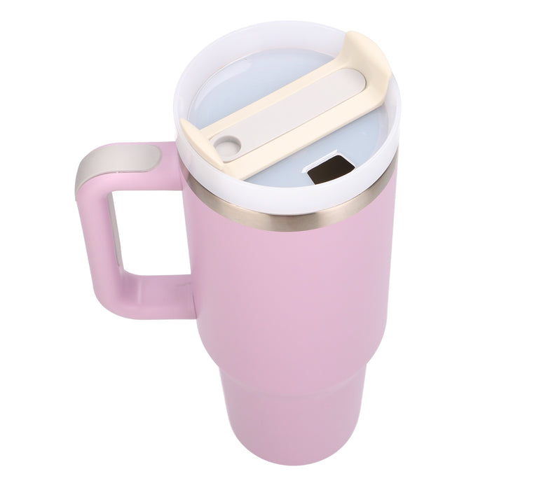 EAN 5907207228631 - Extralink BLACK FOREST KUBEK TERMICZNY ZE SLOMKA TERMOS Z UCHWYTEM 1200ML PUDROWY RÓZ imagen 4