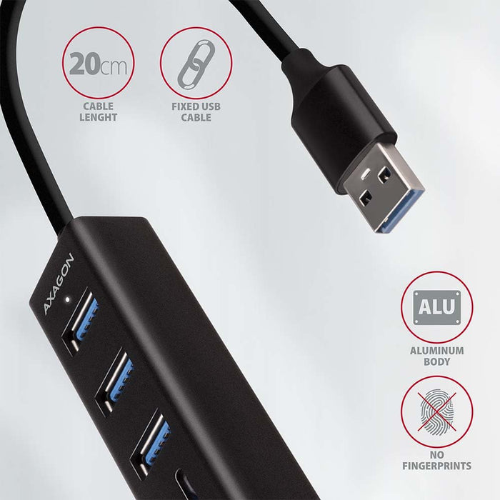 EAN 8595247905581 - Axagon HMA-CR3A base para portátil y replicador de puertos Alámbrico USB 3.2 Gen 1 (3.1 Gen 1) Type-A Neg imagen 5