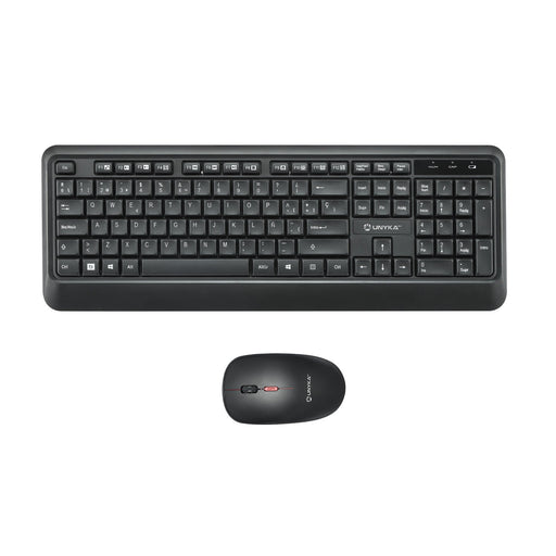 EAN 8436617921612 - UNYKAch COMBO UK39 Wireless teclado Ratón incluido Hogar / Oficina RF inalámbrico QWERTY Español Negro imagen 1