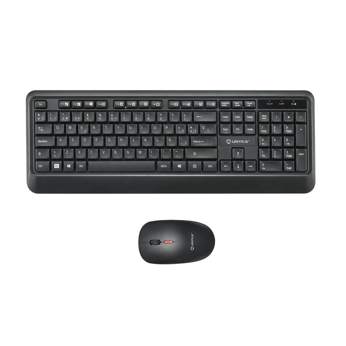 EAN 8436617921612 - UNYKAch COMBO UK39 Wireless teclado Ratón incluido Hogar / Oficina RF inalámbrico QWERTY Español Negro imagen 1