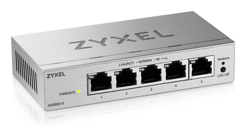 EAN 4718937649853 - Zyxel GS1200-5V3 Gestionado L2 Gigabit Ethernet (10/100/1000) Escritorio Gris imagen 2