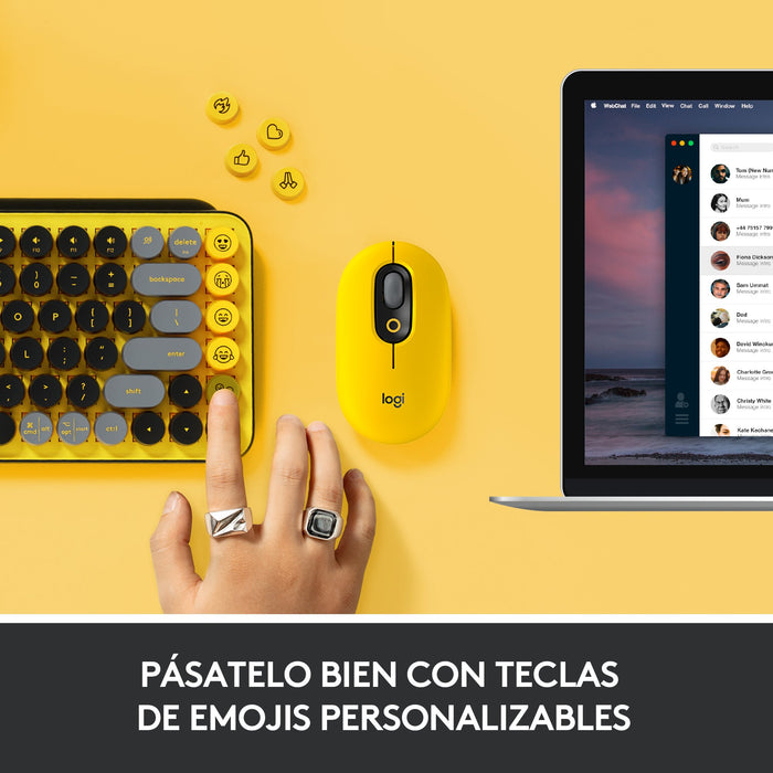 EAN 5099206101272 - Logitech 920-010728 teclado Universal Bluetooth QWERTY Español Negro, Gris, Amarillo imagen 8