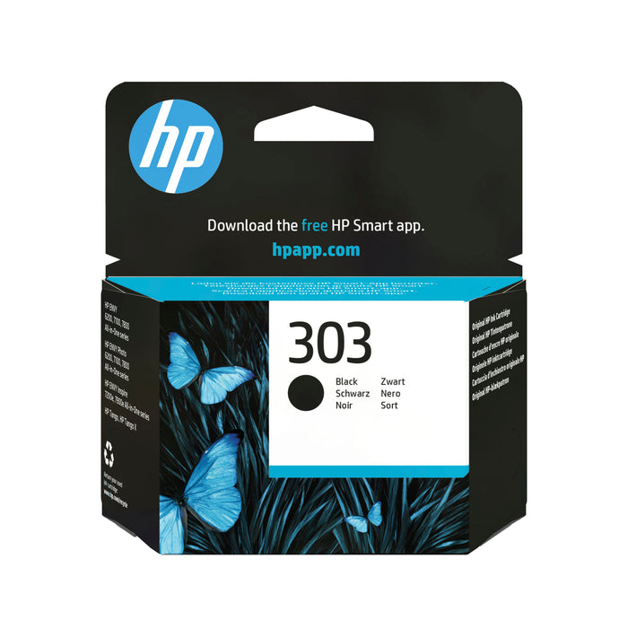 EAN 0190780571019 - HP 303 Black Original Ink Cartridge cartucho de tinta 1 pieza(s) Rendimiento estándar imagen 1
