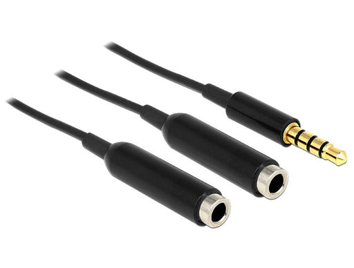 EAN 4043619655755 - DeLOCK 65575 cable de audio 0,25 m 3,5mm 2 x 3.5mm Negro imagen 1