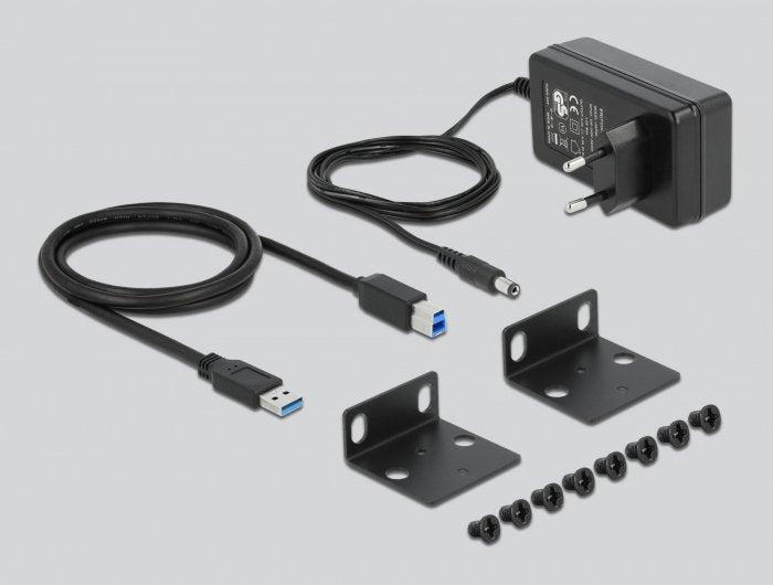EAN 4043619641123 - DeLOCK 64112 hub de interfaz USB 3.2 Gen 1 (3.1 Gen 1) Type-B 5000 Mbit/s Negro imagen 2
