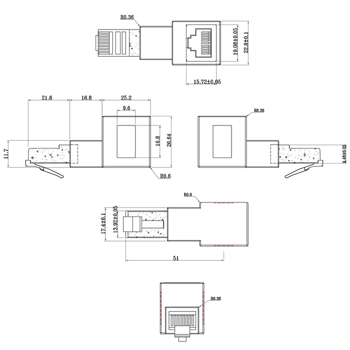 EAN 4043718289004 - InLine 69991B cambiador de género para cable Negro imagen 3