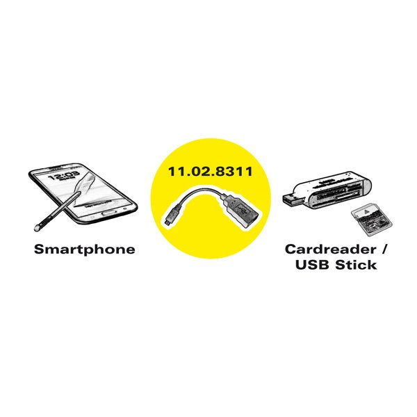 EAN 7611990120130 - ROLINE 11.02.8311 cable USB USB 2.0 0,15 m Micro-USB B USB A Negro imagen 2